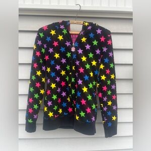 rare Abbey Dawn avril lavigne multi color star zip up y2k hoodie